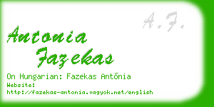 antonia fazekas business card